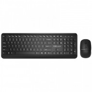 Kit Tastatura si Mouse DELUX, KA190+M320, wireless, 104 taste format standard, mouse , 3/1 butoane, negru