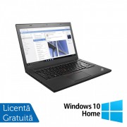 Laptop Refurbished LENOVO ThinkPad T460, Intel Core i5-6200U 2.30GHz, 8GB DDR4, 240GB SSD, 14 Inch, Webcam + Windows 10 Home
